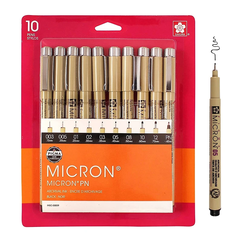 Pigma® Micron™ Fine Line 10 Pen Set