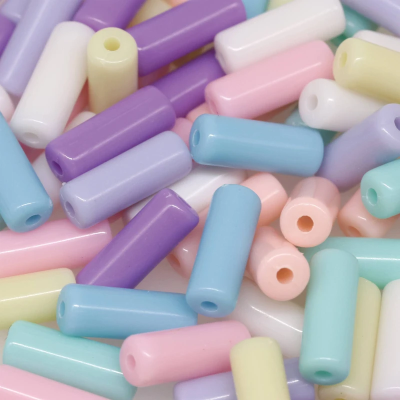 Pastel Plastic Tube Beads by Creatology™, 12.5mm x 5mm