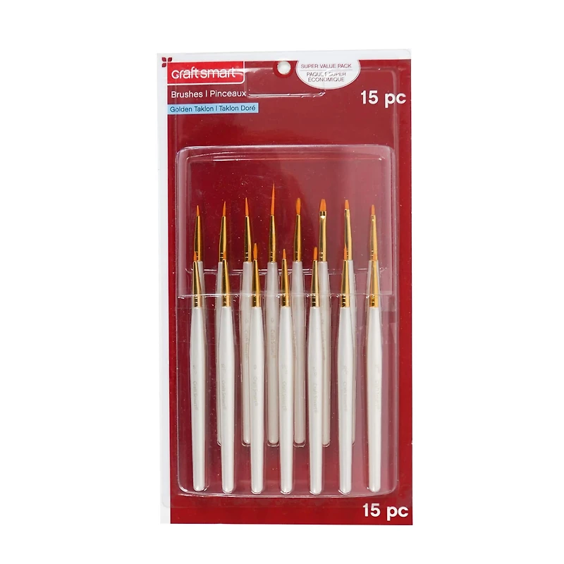 Golden Taklon Super Value Mini Paintbrush Pack By Craft Smart®
