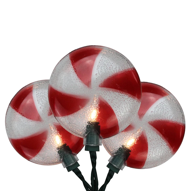 10ct. Peppermint Candy Shaped String Lights