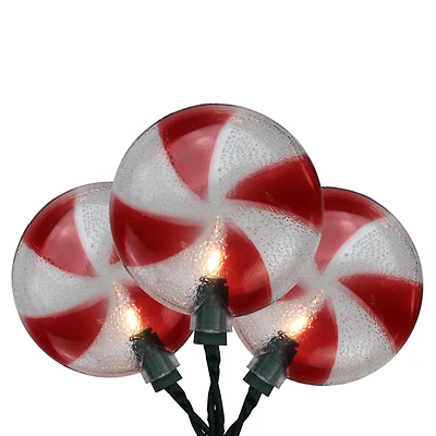 10ct. Peppermint Candy Shaped String Lights