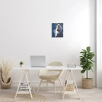 Stupell Industries White Horse with Long Mane Wild Equestrian Portrait Wall Plaque