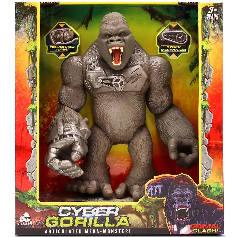 Lanard Jurassic Clash Mega Monster Cyber 10" Gorilla Action Figure