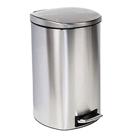 Honey Can Do 50L Soft-Close Stainless Steel Step Trash Can with Lid