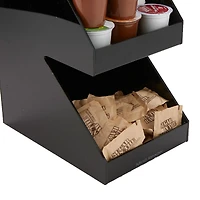 Mind Reader Black Acrylic 3-Tier High Quality Coffee and Tea Condiment Organizer