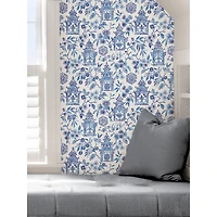 NuWallpaper Blue Danson Peel & Stick Wallpaper
