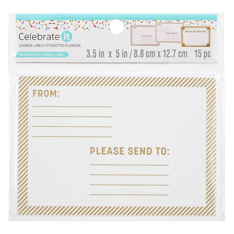Kraft & White Address Labels by Celebrate It™