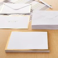 12 Packs: 40 ct. (480 total) Gold Foil Flat Cards & Envelopes by Recollections™, 5" x 7"