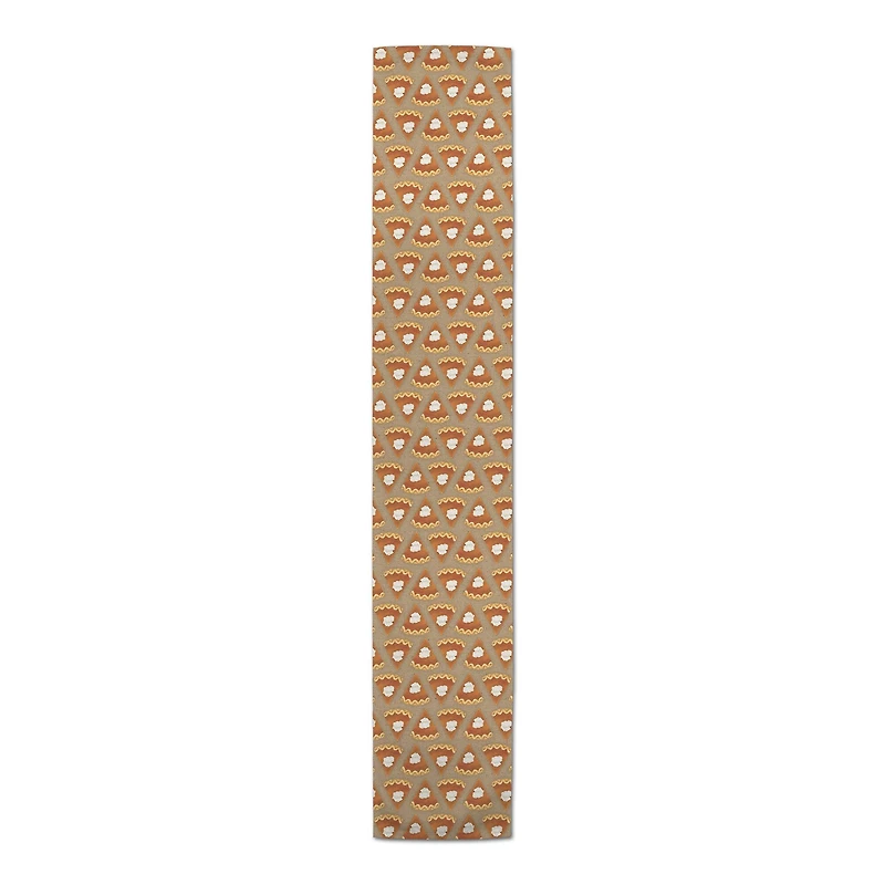 72" Pumpkin Pie Pattern Poly Twill Table Runner