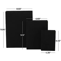 Black Linen Faux Book Box Set