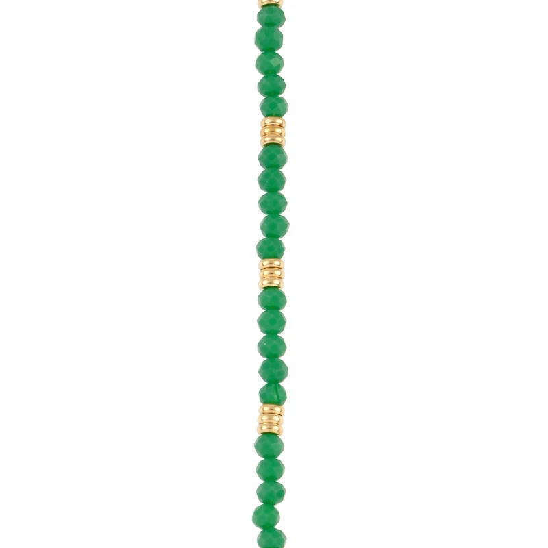 Green Glass Rondelle Beads & Spacers, 4mm by Bead Landing™