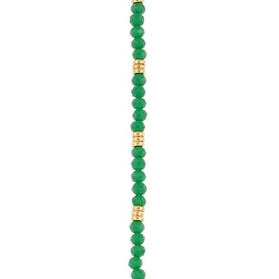Green Glass Rondelle Beads & Spacers, 4mm by Bead Landing™