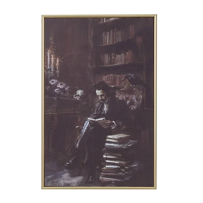 Edgar Allan Poe Reading Wall Décor in Gold Frame by Ashland®