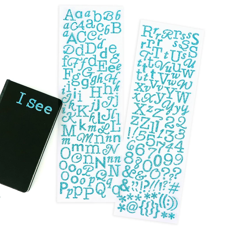 Teal Glitter Alphabet Stickers by Recollections™