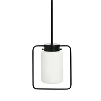 Hello Honey® Robert Stevenson Lighting Ezra Metal & Frosted Glass Convertible Ceiling Light