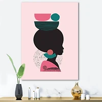 Designart - Ethnic Geometric Silhouette of African American II
