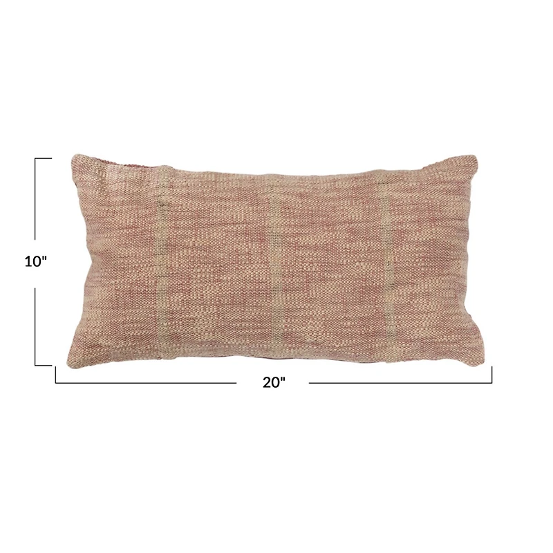 Hello Honey® Rust Woven Cotton Blend Lumbar Pillow