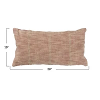 Hello Honey® Rust Woven Cotton Blend Lumbar Pillow