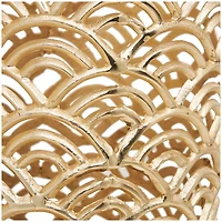 Gold Aluminum Art Deco Arch Vase Set