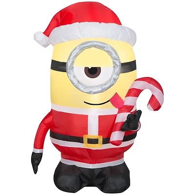3.5ft. Airblown® Inflatable Christmas Minion Stuart Licking Candy Cane