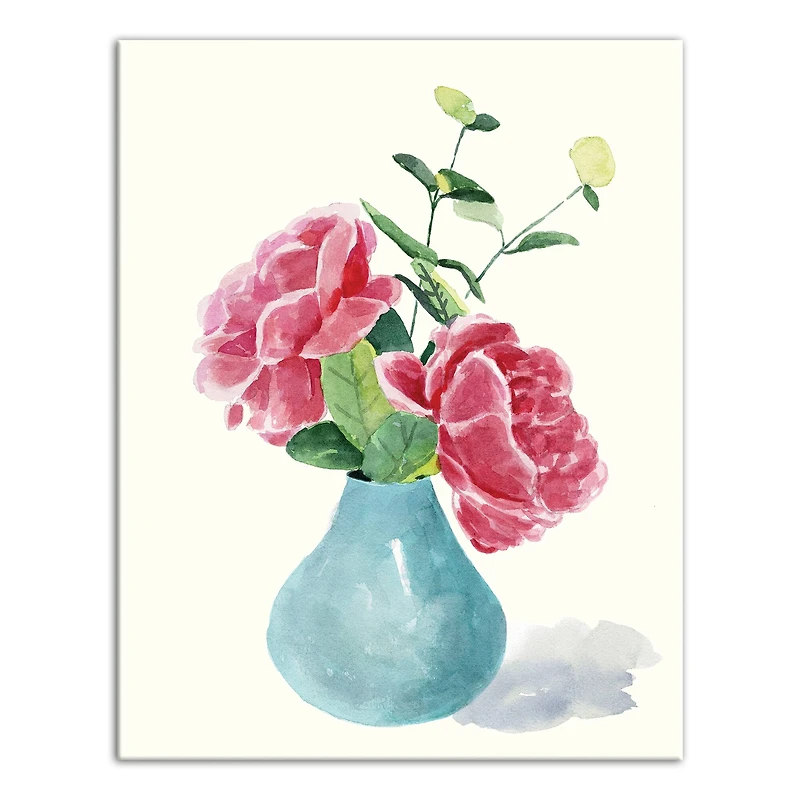 Pink Peonies 11" x 14" Canvas Wall Art