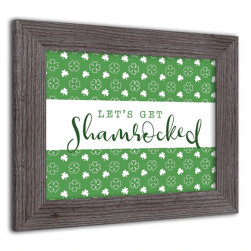 Lets Get Shamrocked Framed Print 2 11" x 14" Western Gray Framed Print