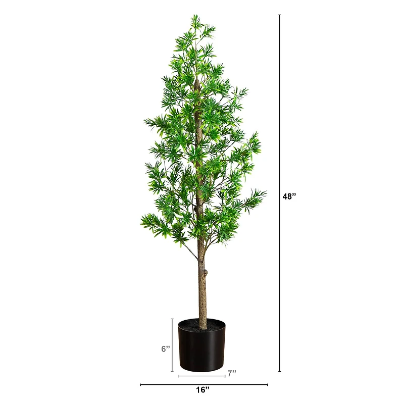 4ft. UV Artificial Podocarpus Artificial Tree (Indoor/Outdoor)