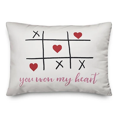 Won My Heart Rectangle Throw Pillow