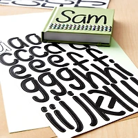 12 Pack: Black Large Font Alphabet Stickers by Recollections™