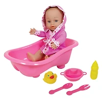 Lissi 11" Bath Time Baby Doll with Bath Accessories & Tub
