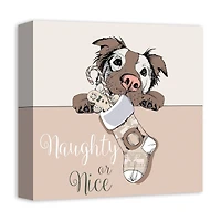 Christmas Dog Canvas Wall Art