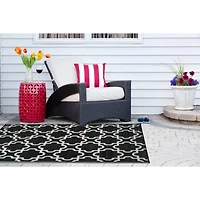 DII® Black Lattice Outdoor Rug, 4ft. x 6ft.