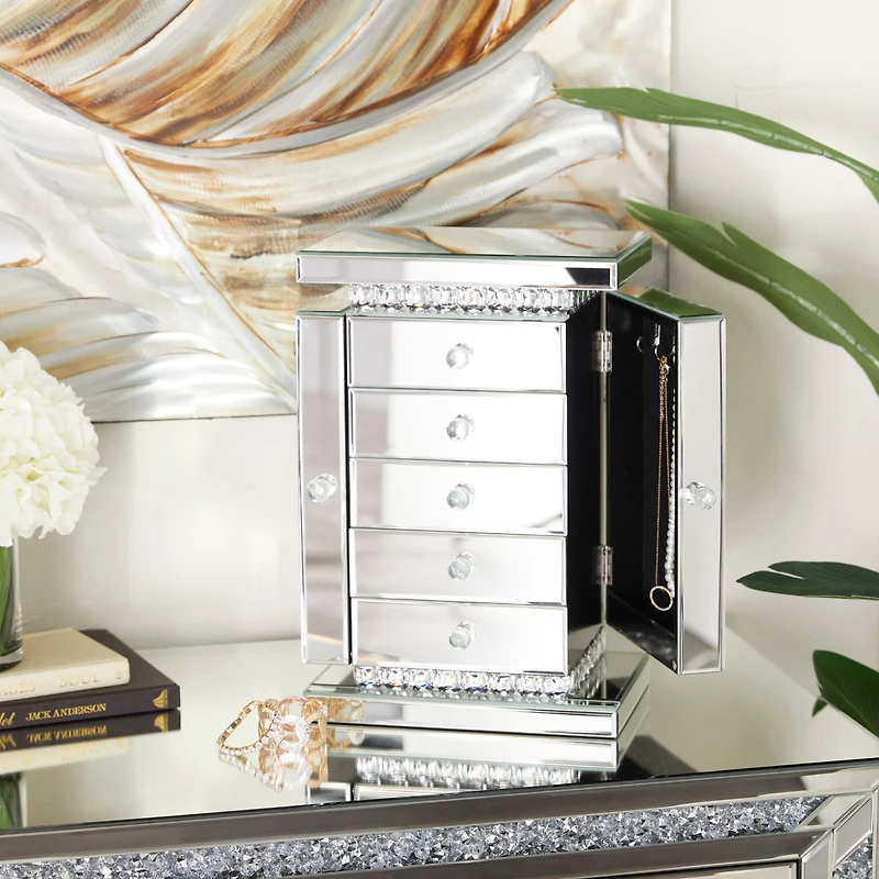 Silver Glam Jewelry Box