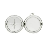 Silver Starburst Circle Locket by Bead Landing™