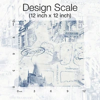 RoomMates Blue Harry Potter Map Peel & Stick Wallpaper