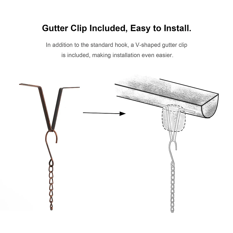 Glitzhome® 8.5ft. Copper Watering Pot Rain Chain