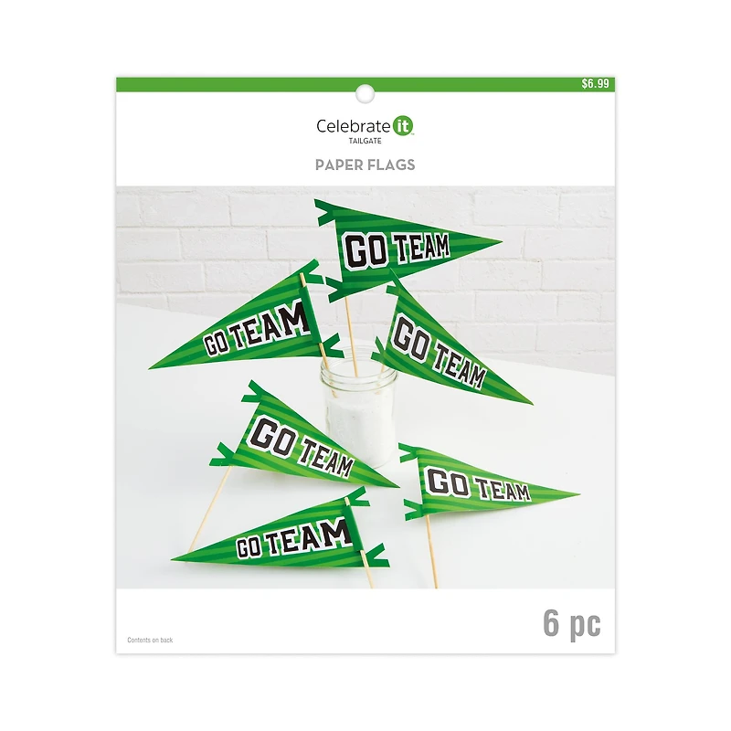 Go Team Paper Flags, 6ct. by Celebrate It™