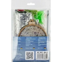 Wonderland Crafts Red & Green Swirl Ball Ornament Bead Embroidery Kit