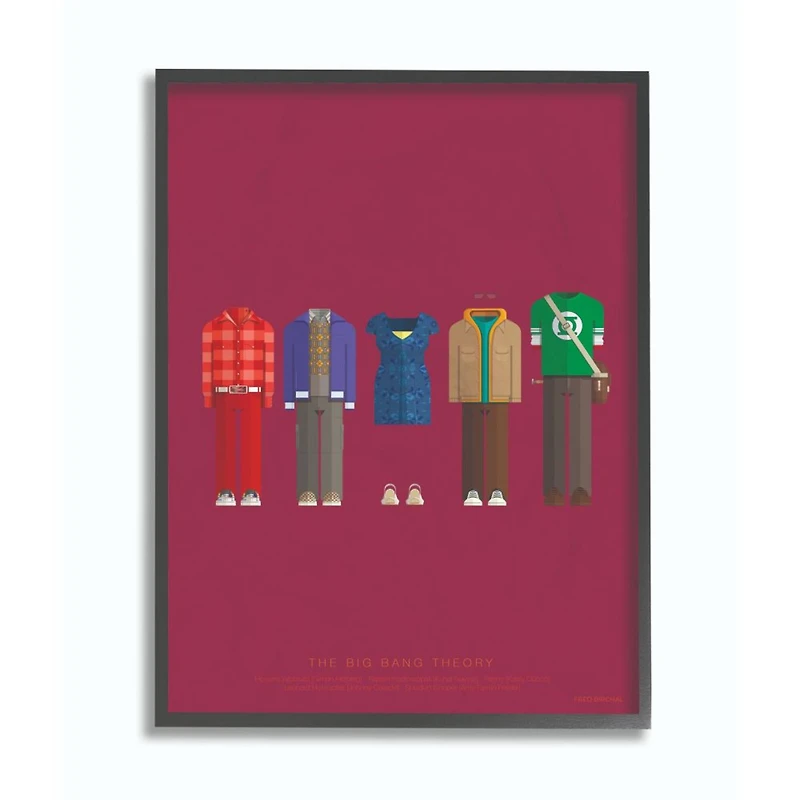 Stupell Industries Big Bang Theory Character's Fashion Framed Wall Art