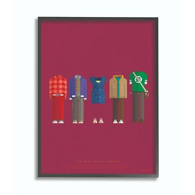 Stupell Industries Big Bang Theory Character's Fashion Framed Wall Art