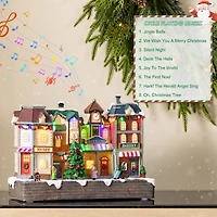 Glitzhome® 13.75" Lighted Christmas Train station Resin Village with Movement and Music