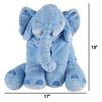 Toy Time Blue Stuffed Elephant Plush Friend