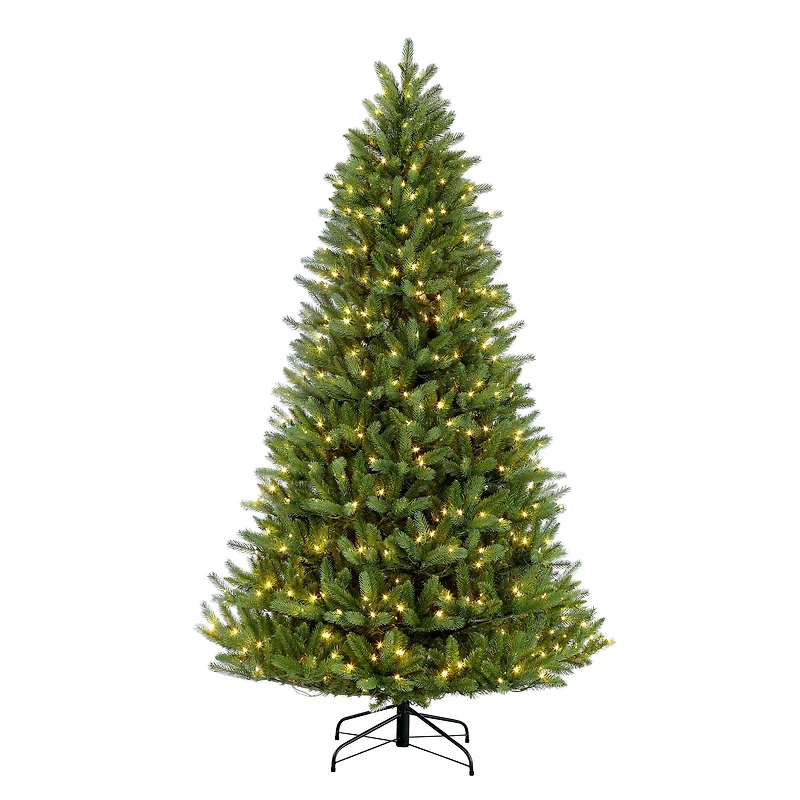 9ft. Pre-Lit Glacier Fir Artificial Christmas Tree, Clear Lights