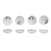 Hello Honey® 4" Black & White Winter Apparel Stoneware Bowl Set