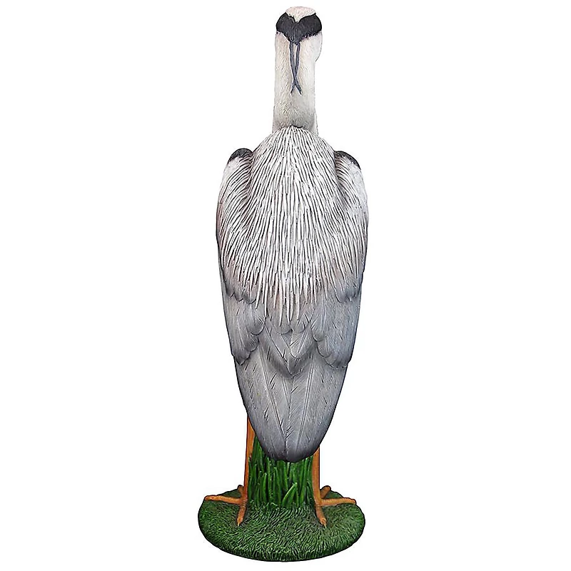 Design Toscano 18" Gray Heron Coastal Bird Statue