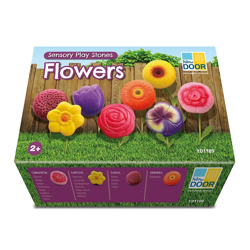 Yellow Door Sensory Play Stones Flowers Activity Set