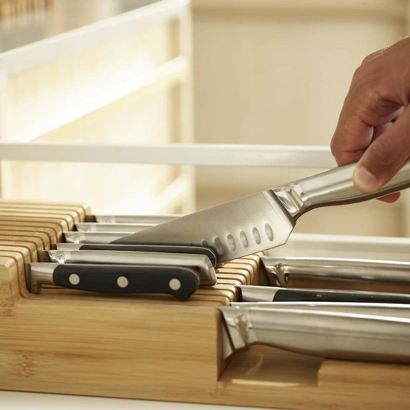 Joseph Joseph DrawerStore Bamboo Large 2-tier in-drawer knife organizer