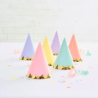 5" Pastel with Foil Scallop Party Hats by Celebrate It™