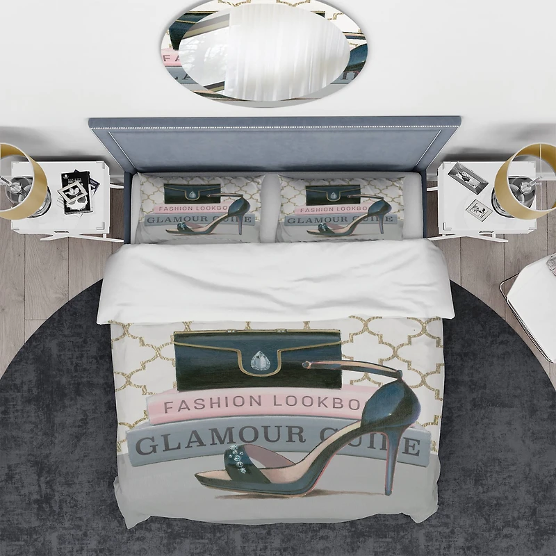 Designart 'Glam fashion High Heels VI' Glam Bedding Set