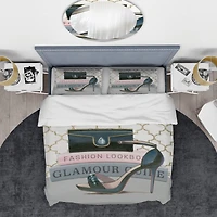 Designart 'Glam fashion High Heels VI' Glam Bedding Set